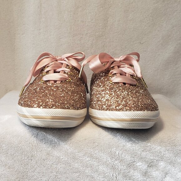 Kate Spade Keds 'Specchio' Rose Gold and 'Champion' Glitter Sneaker Rose Gold - Picture 3 of 9